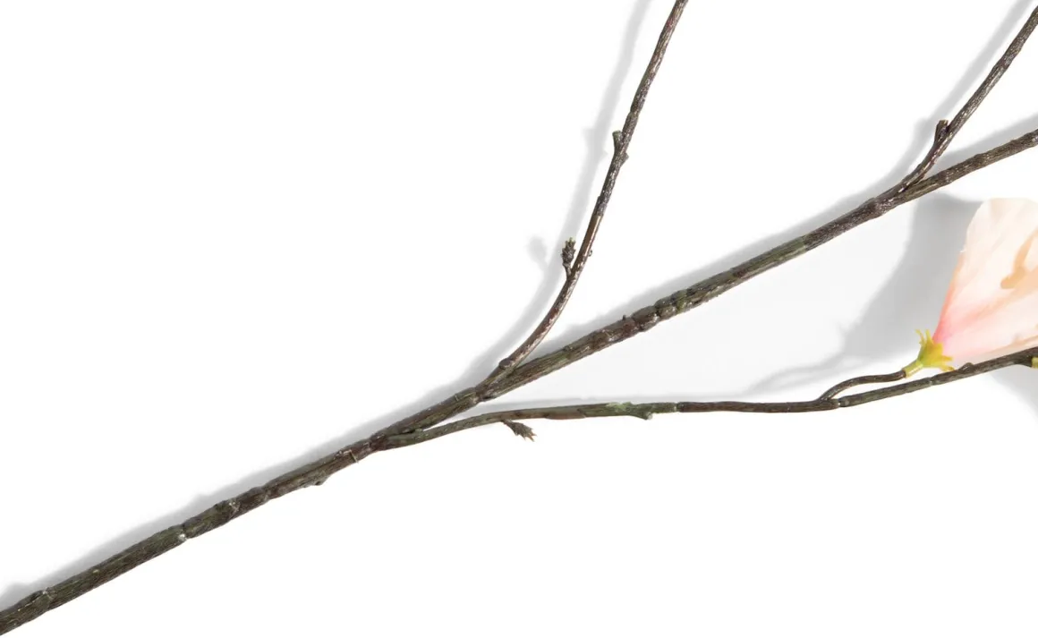 Hibiscus Branch H115cm kunstbloem in de kleur Oranje