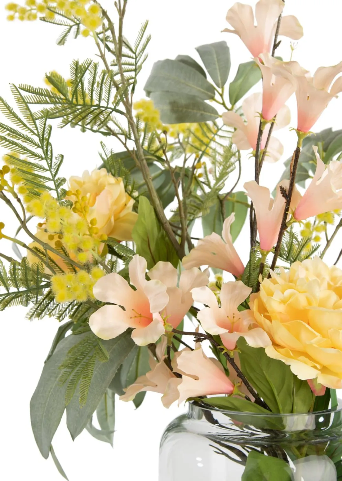 Hibiscus Branch H115cm kunstbloem in de kleur Oranje