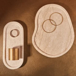 Ira schaal (breedte 40cm) in de kleur Creme - COCOmaison