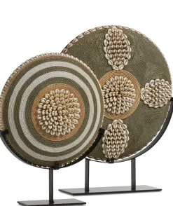 Jennifer beeld rond met schelpjes H44cm - COCOmaison