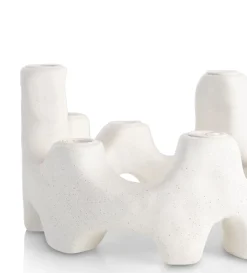 Jet kandelaar H14,5cm in de kleur Wit - COCOmaison