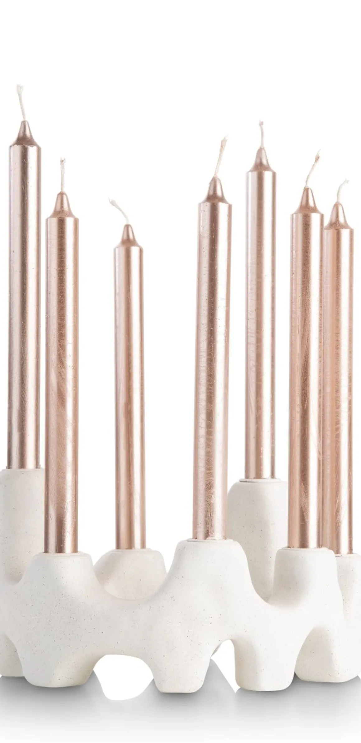 Jet kandelaar H14,5cm in de kleur Wit - COCOmaison