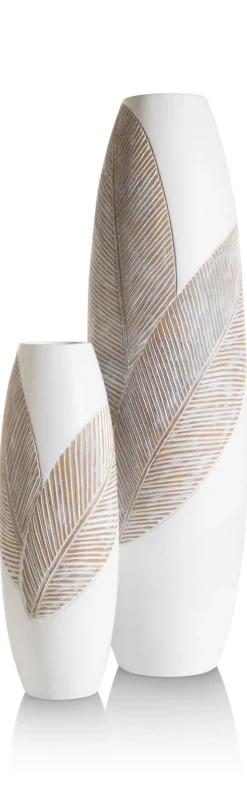 Jolie vaas H45cm in de kleur Wit - COCOmaison