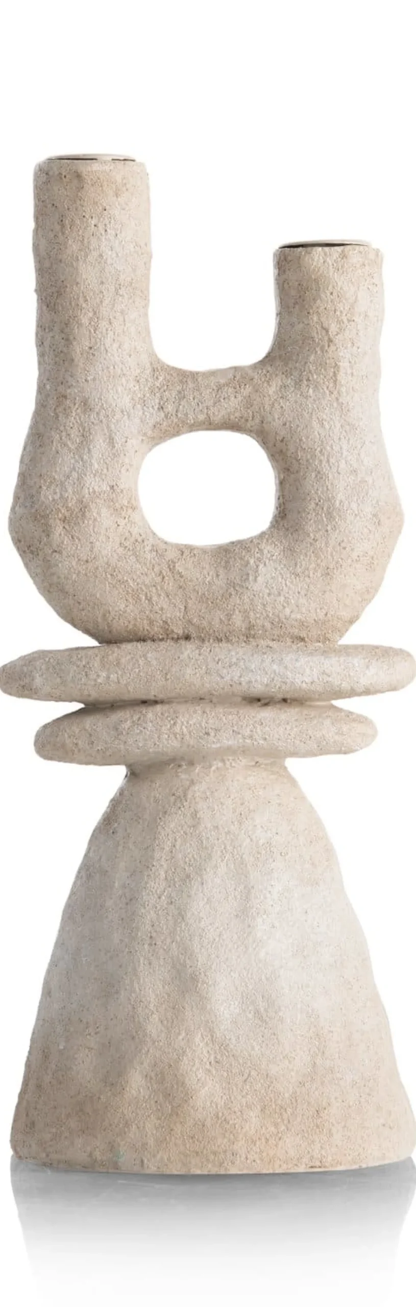 June kandelaar H32cm in de kleur Crème - COCOmaison