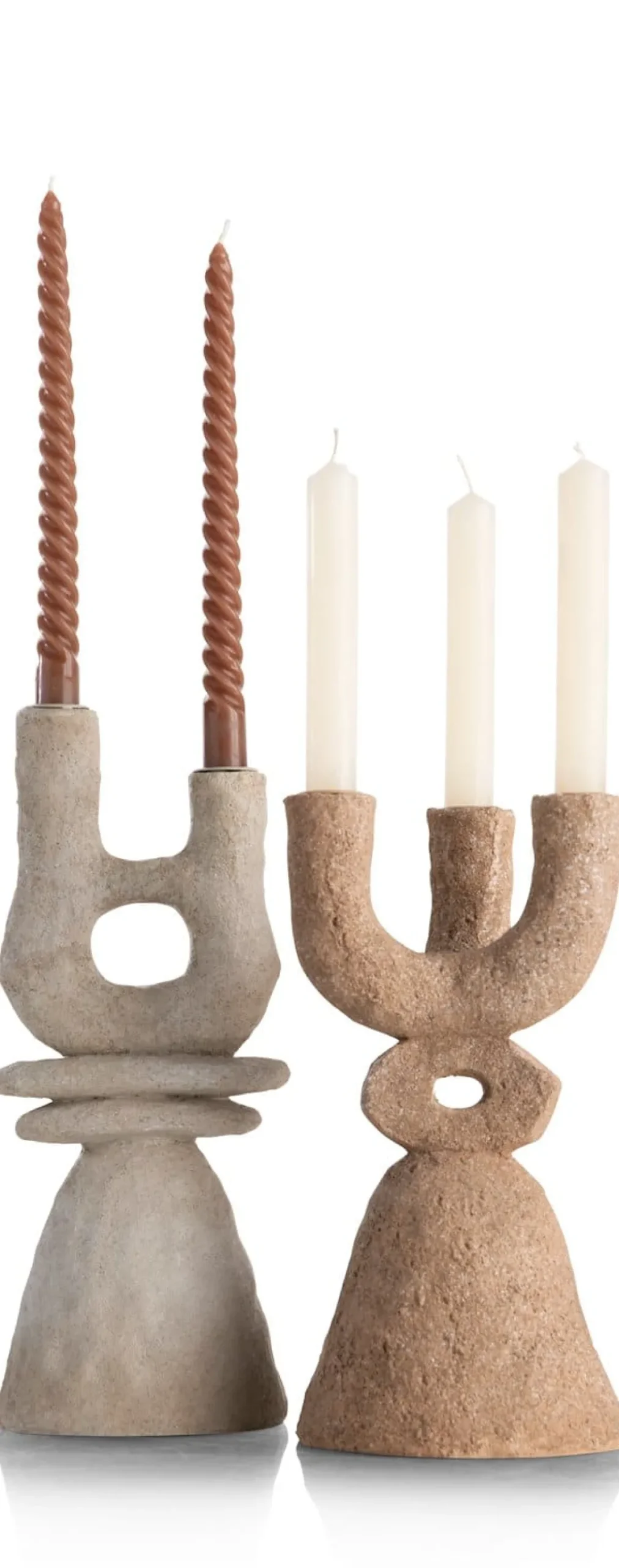 June kandelaar H27cm in de kleur Bruin - COCOmaison