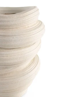 Juul vaas H32,6cm in de kleur Crème - COCOmaison