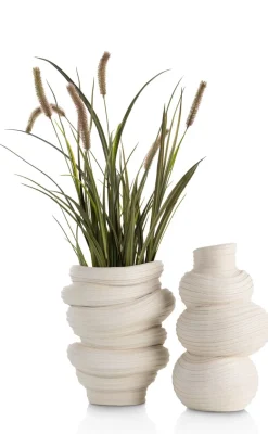 Juul vaas H32,6cm in de kleur Crème - COCOmaison