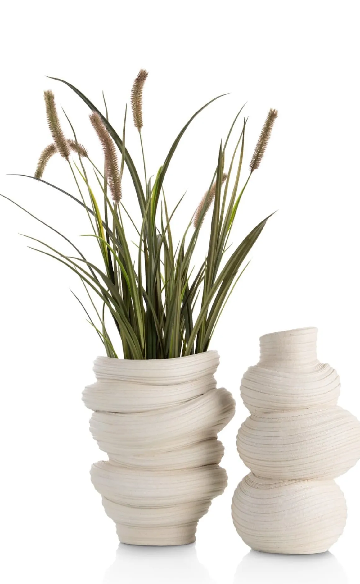 Juul vaas H32,6cm in de kleur Crème - COCOmaison