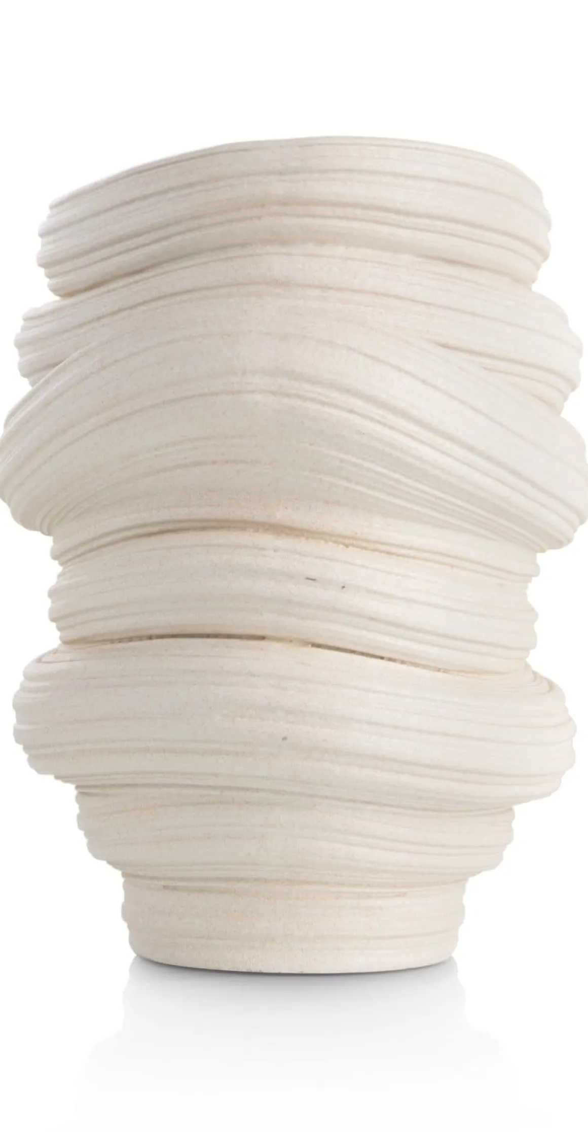 Juul vaas H32,6cm in de kleur Crème - COCOmaison