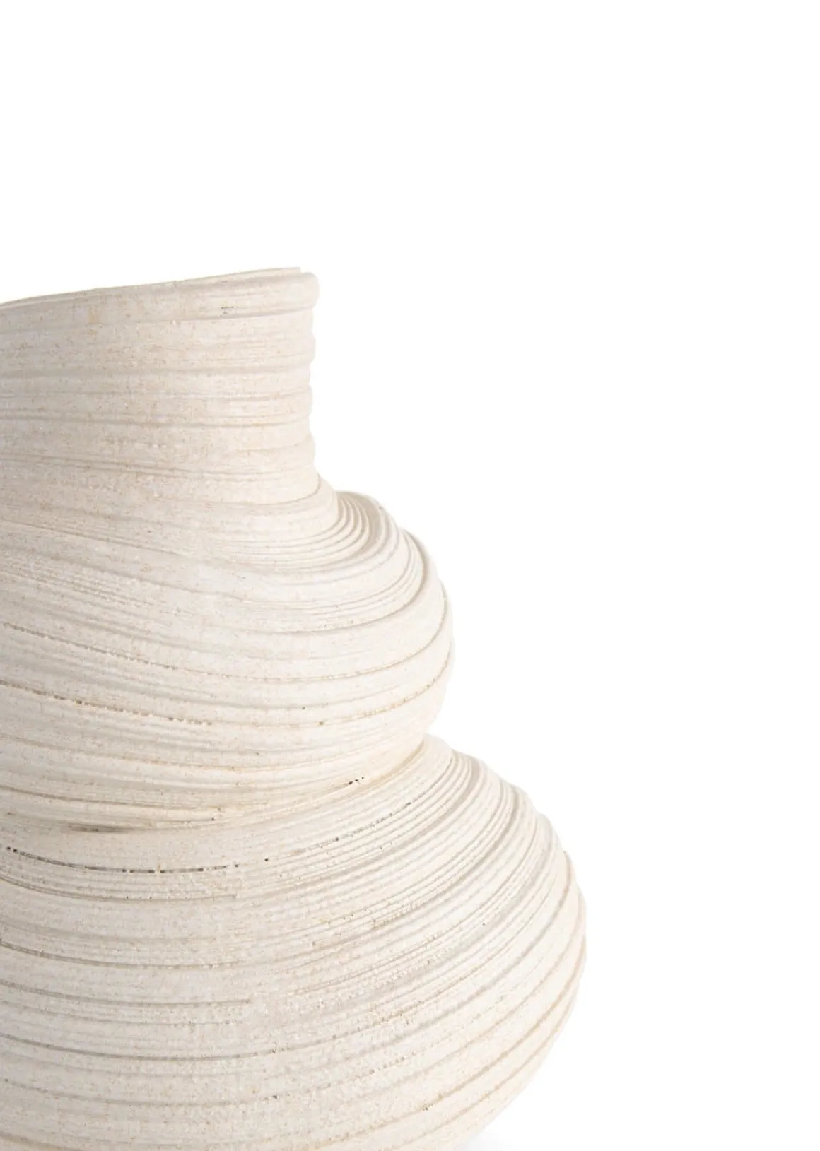 Juul vaas H36,6cm in de kleur Crème - COCOmaison