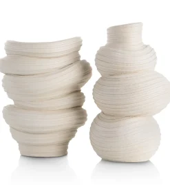 Juul vaas H36,6cm in de kleur Crème - COCOmaison