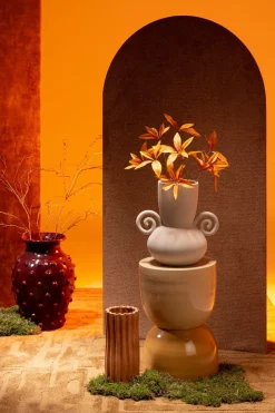 Kathy vaas (H44cm) in de kleur Rood - COCOmaison