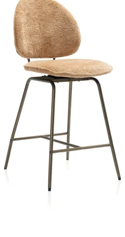 Kjel barstoel - champagne frame in de kleur Okergeel