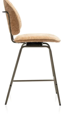 Kjel barstoel - champagne frame in de kleur Okergeel