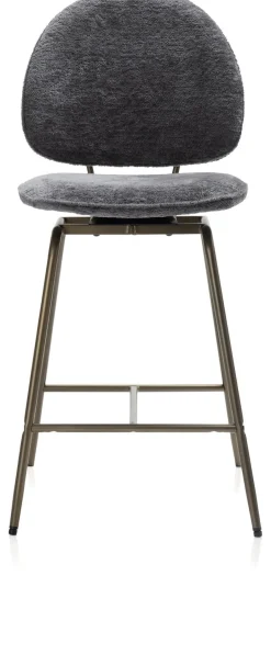 Kjel barstoel - champagne frame in de kleur Antraciet