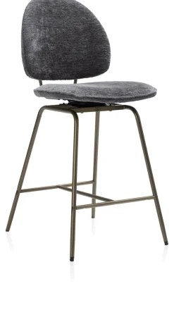 Kjel barstoel - champagne frame in de kleur Antraciet