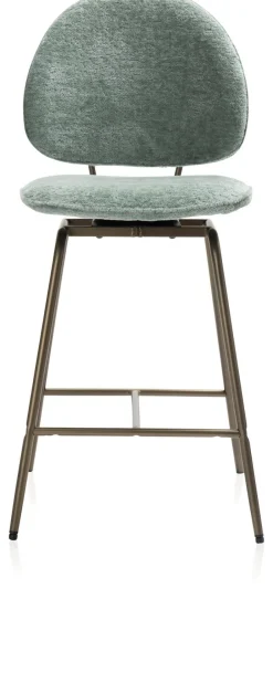 Kjel barstoel champagne frame in de kleur Groen - COCOmaison
