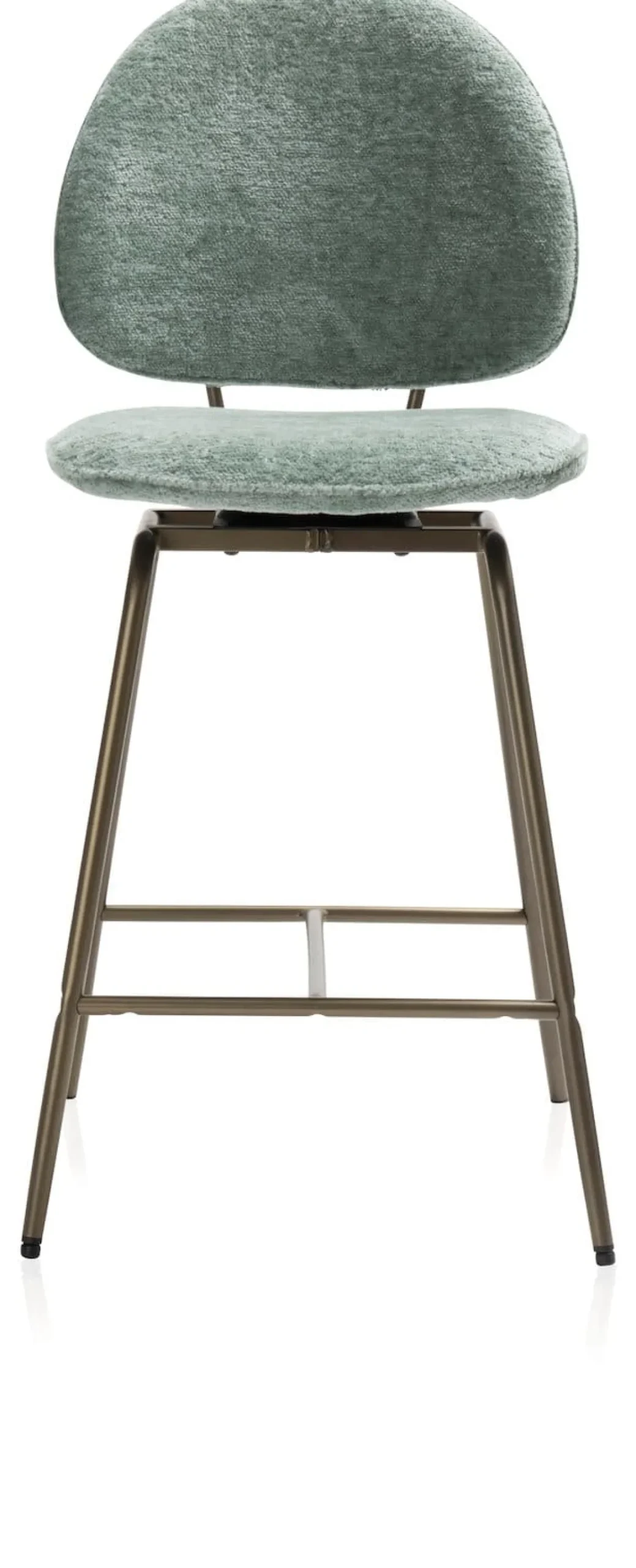 Kjel barstoel champagne frame in de kleur Groen - COCOmaison