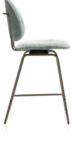 Kjel barstoel champagne frame in de kleur Groen - COCOmaison