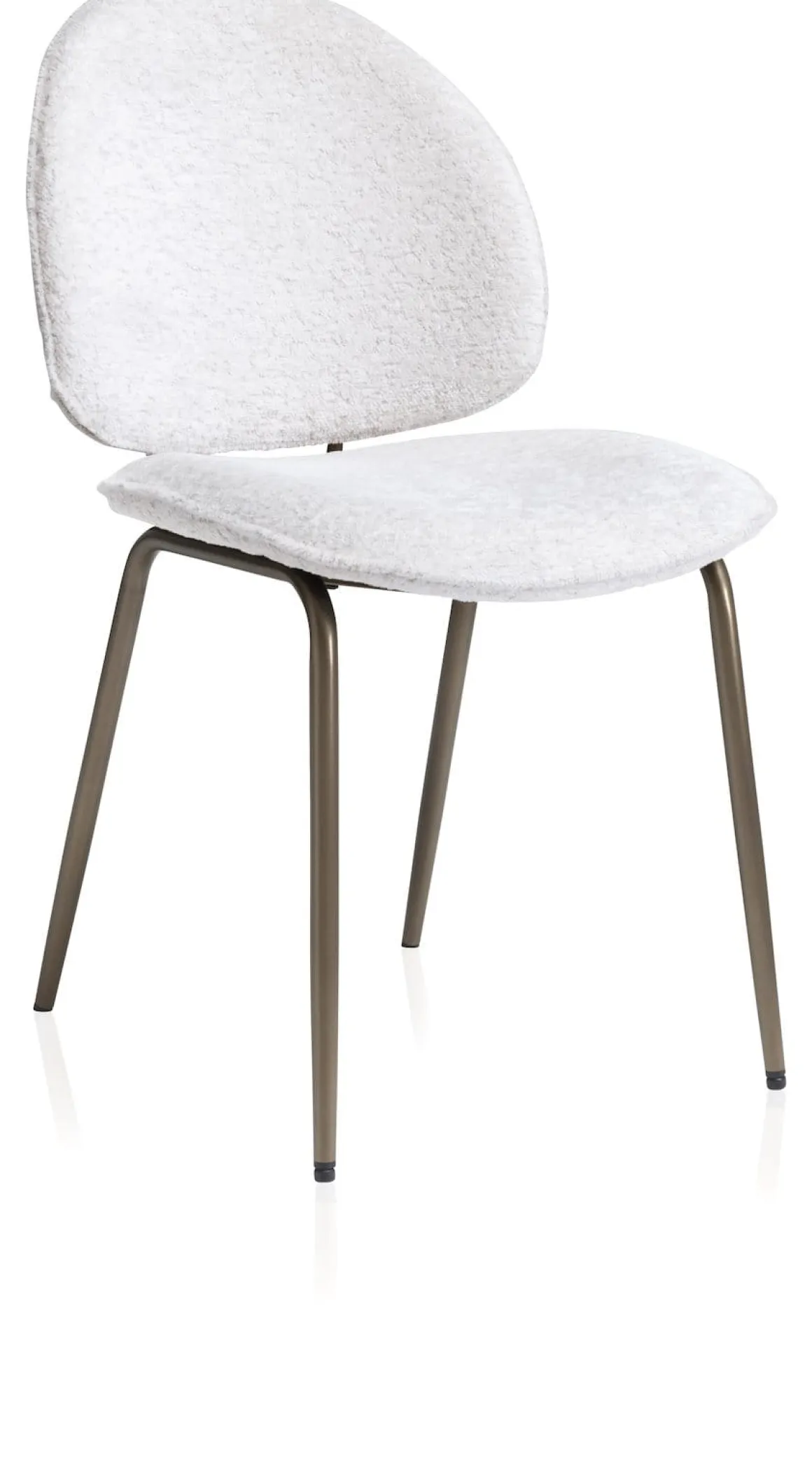 Kjel eetkamerstoel - champagne frame in de kleur Crème