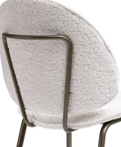 Kjel eetkamerstoel - champagne frame in de kleur Crème