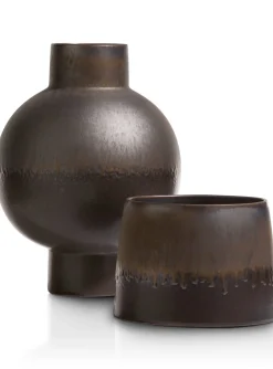 Lara keramieken vaas met metallic finish H38cm - COCOmaison