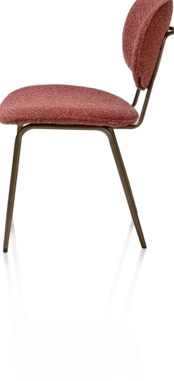 Lexi, eetkamerstoel - steelbrown - stof Cloudy - koper