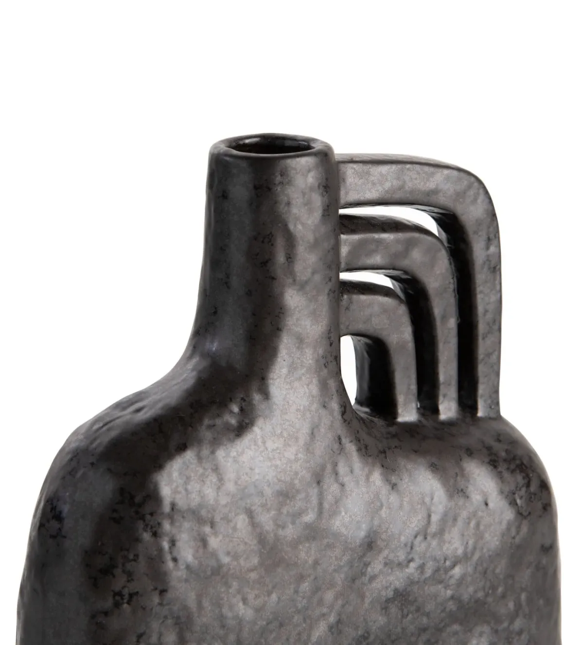 Lina vaas H21cm in de kleur Zwart - COCOmaison