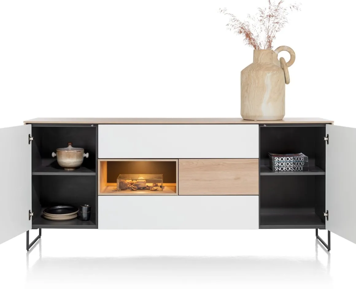 LINDFIELD dressoir 200 cm - eiken look