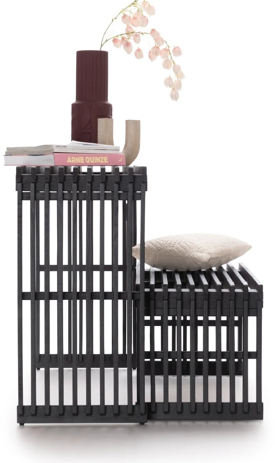 Lino bankje (96cm) in kleur Zwart van COCOmaison