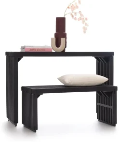 Lino bankje (96cm) in kleur Zwart van COCOmaison