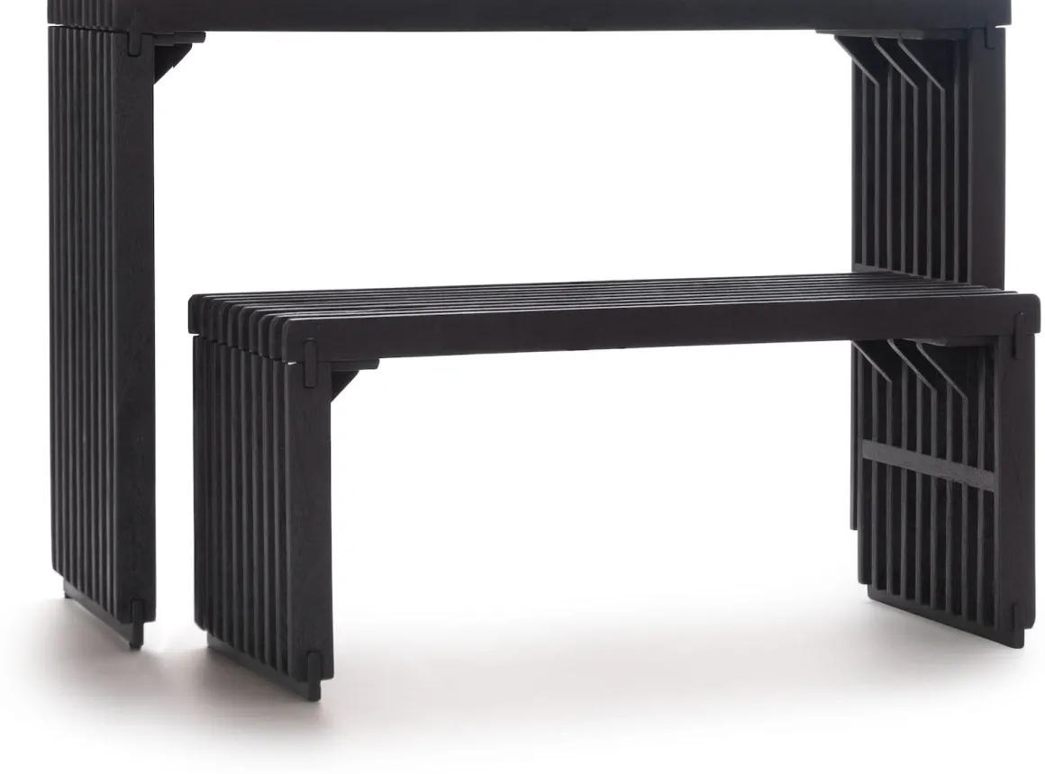 Lino bankje (96cm) in kleur Zwart van COCOmaison