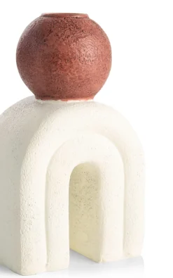 Lot kandelaar H15,5cm in de kleur Crème - COCOmaison