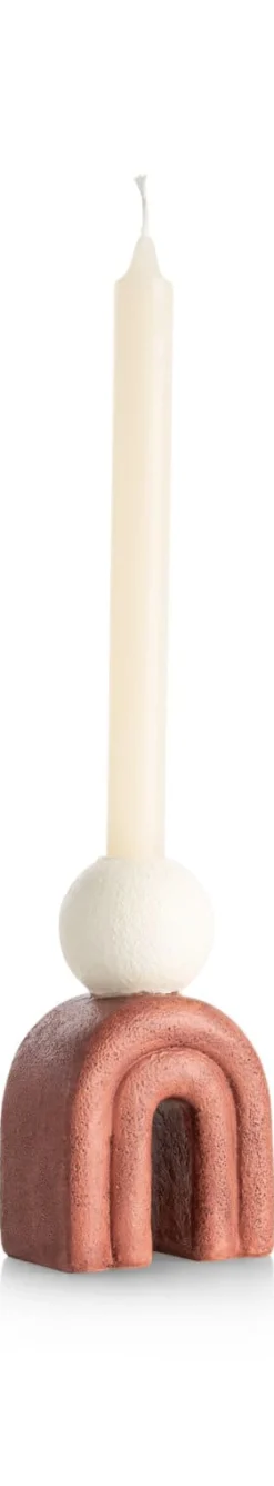 Lot kandelaar H15,5cm in de kleur Bruin - COCOmaison