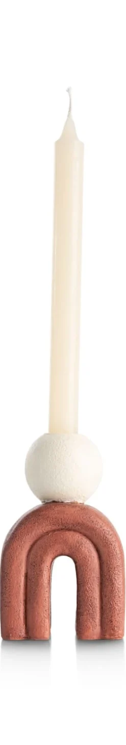 Lot kandelaar H15,5cm in de kleur Bruin - COCOmaison