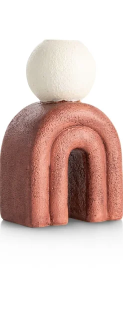 Lot kandelaar H15,5cm in de kleur Bruin - COCOmaison