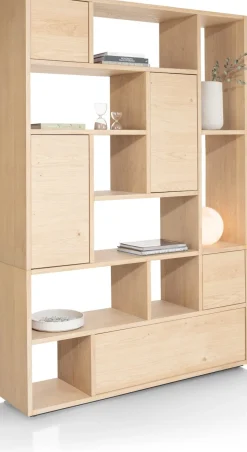 LUGANA roomdivider 150 cm - naturel eiken