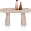 Lund, eetkamertafel ovaal 210 x 120 cm. - stone-skin - cone poot - Desert