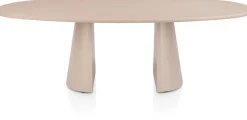 Lund, eetkamertafel ovaal 240 x 120 cm. - stone-skin - cone poot - Desert
