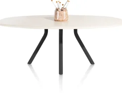 LUND eetkamertafel ovaal 210 x 120 cm. centrale poot lang - XOOON