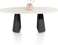 LUND eetkamertafel ovaal 210 x 120 cm. cone poot - XOOON