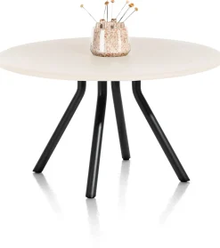 LUND eetkamertafel rond (140cm) centrale poot kort - XOOON