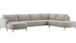 Manciano, Longchair links 170 cm - 2,5 zits zonder armen - ottomane groot rechts