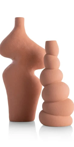 Maria kandelaar H23,5cm in de kleur Terra Cotta - COCOmaison