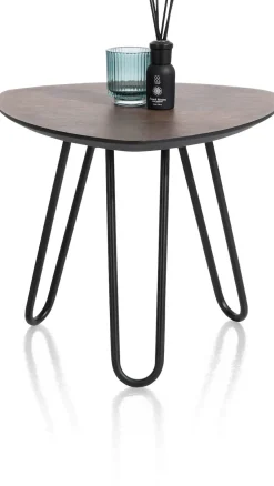Masura bijzettafel met zwart metalen poot 53,5x52,5cm