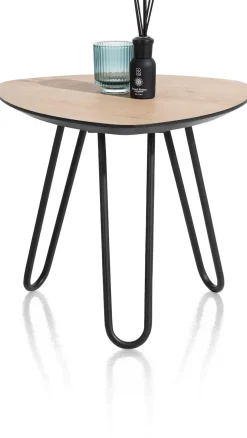 Masura bijzettafel met zwart metalen poot 53,5x52,5cm