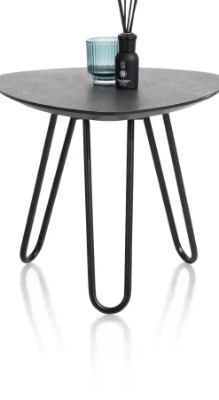 Masura bijzettafel met zwart metalen poot 53,5x52,5cm
