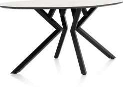 Masura ellipsvormige bartafel met zwarte metalen poot 180x100cm