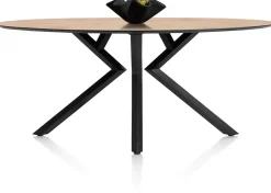 Masura ellipsvormige bartafel met zwarte metalen poot 220x105cm