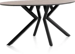 Masura ellipsvormige bartafel met zwarte metalen poot 180x100cm